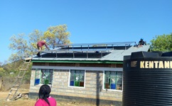 Blick auf die Solaranlage in Chiakariga